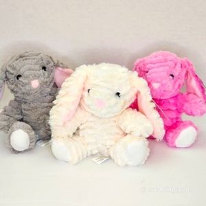 🐣 BUNNY 🐰  White, Gray, Pink Super Soft Fur Bunny Easter Plush ☆》NWT《☆